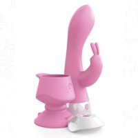 3Some Wall Banger Remote Controlled Rabbit Vibrator In Pink