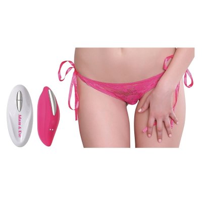 Adam & Eve Eves Rechargeable Vibrating Panty with Remote In Pink