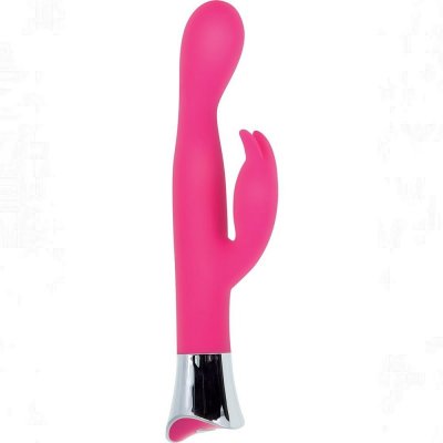 Adam & Eve Silicone G-BUNNY Slim Waterproof Vibrator In Pink