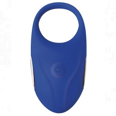 Adam & Eve The Rechargeable Silicone Couples Penis Ring In Blue