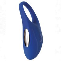 Adam & Eve The Rechargeable Silicone Couples Penis Ring In Blue