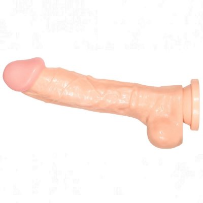 Adam & Eve Adams Realistic 10" Cock with Suction Cup In Flesh