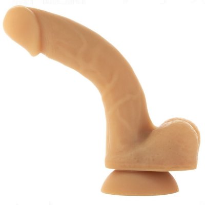 Addiction Bendable Andrew 8 inch Dong with Bonus Vibe In Caramel