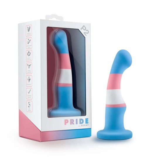 Avant Pride P2 Silicone Dildo with Suction Cup In True Blue