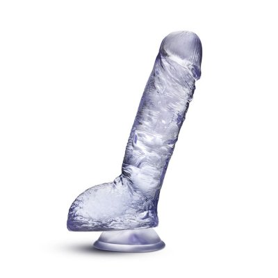 B Yours Plus Hearty N' Hefty 9" Strap-On Compatible Dildo-Clear