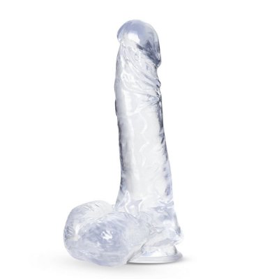 B Yours Plus Ram N Jam 8 inch Harness Compatible Dildo Clear