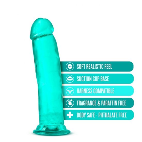 B Yours Plus Thrill N Drill 9 inch Harness Compatible Dildo Teal