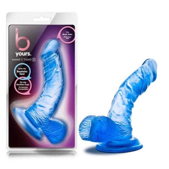 B Yours Sweet N Hard 8 Realistic 6.5 inch Dildo In Blue