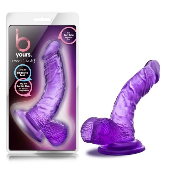 B Yours Sweet N Hard 8 Realistic 6.5 inch Dildo In Purple