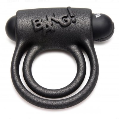 Bang! 25X Platinum Series Vibrating Cock Ring With Remote-Black
