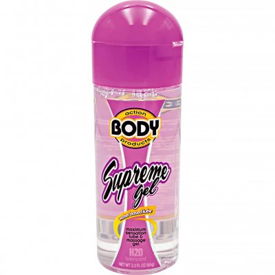 Body Action Supreme Gel Personal Water Based Lubricant 2.3 Oz
