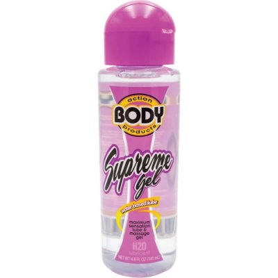 Body Action Supreme Gel Personal Water Based Lubricant 4.8 Oz.