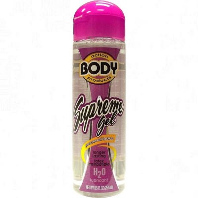 Body Action Supreme Gel Personal Water Based Lubricant 8.5 Oz