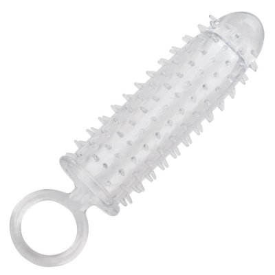 Calexotics 3 Piece Textured Penis Extension Set In Clear