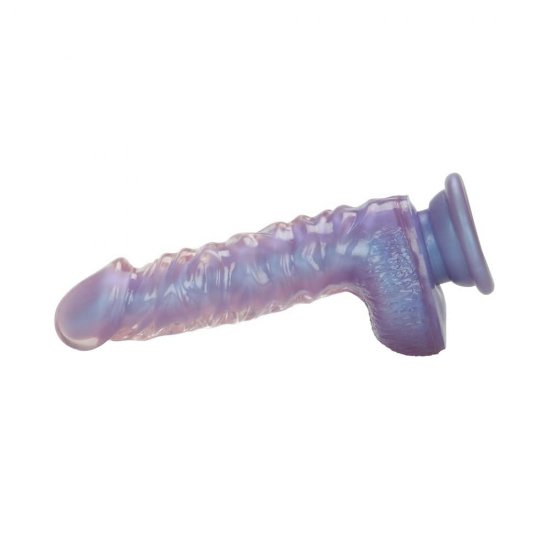 CalExotics Crystal Cote 7 inch Dong with Suction Cup In Purple