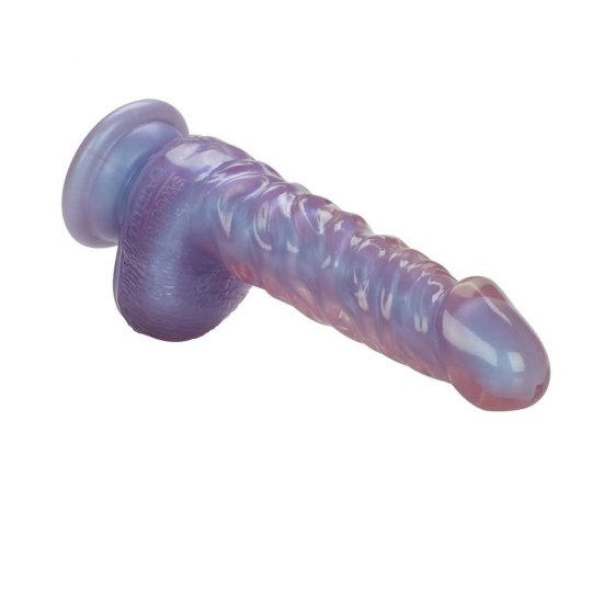 CalExotics Crystal Cote 7 inch Dong with Suction Cup In Purple
