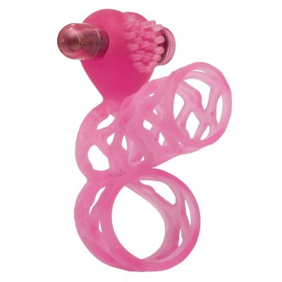 CalExotics Lovers Cage Vibrating Couples Enhancer In Pink