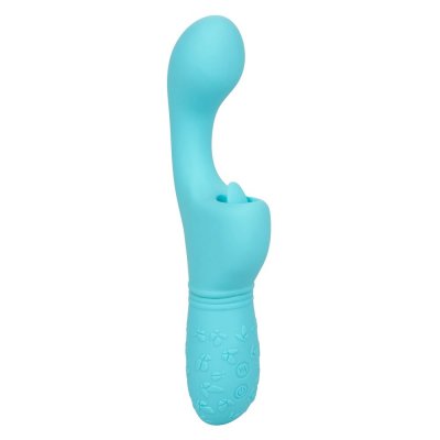 Calexotics Rechargeable Butterfly Kiss Flicker Tongue Vibe Blue
