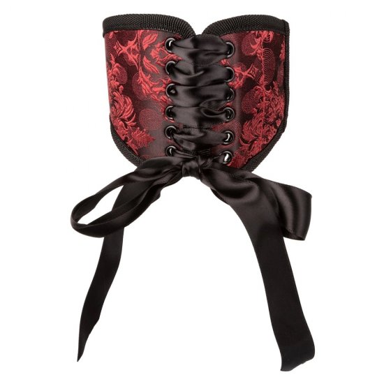 Calexotics Scandal Posture Collar with Cuffs Set In Black/Red