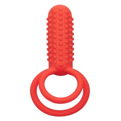 Calexotics Silicone Rechargeable Vertical Dual Enhancer C-Ring