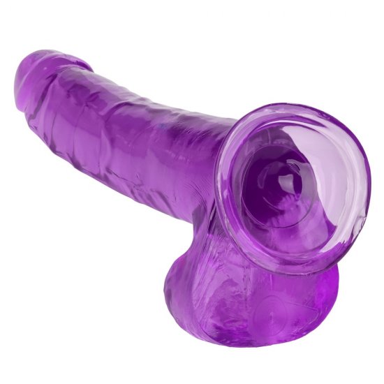 Calexotics Size Queen 10 inch Flexible Realistic Dildo In Purple