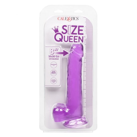 Calexotics Size Queen 8 inch Flexible Realistic Dildo In Purple