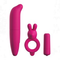 Classix Waterproof Couples Vibrating Starter Kit In Pink