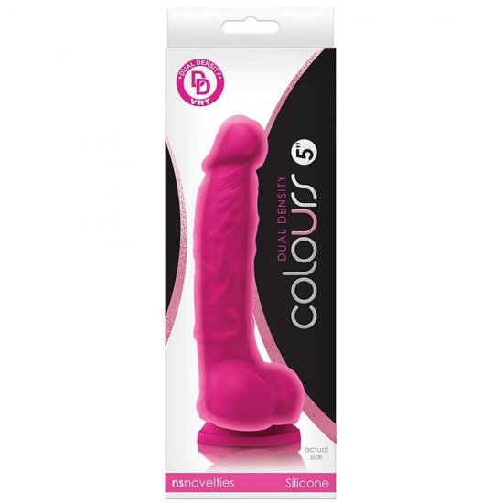 Colours 5 inch Dual Density Silicone Dildo In Pink