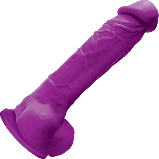 Colours Pleasures 8 inch Realistic Silicone Dildo In Purple