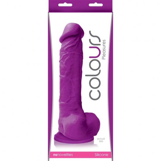 Colours Pleasures 8 inch Realistic Silicone Dildo In Purple