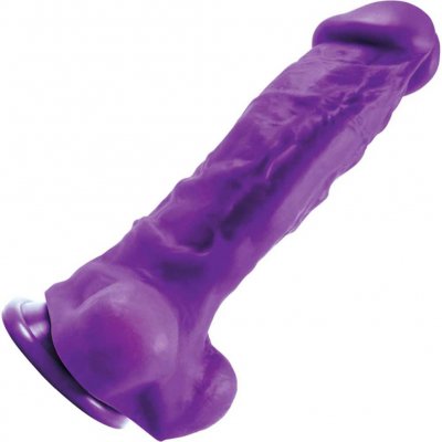 Colours Pleasures Thick 5" Realistic Silicone Dildo In Purple