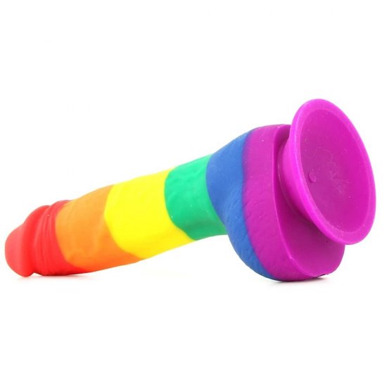 Colours Pride Edition 8 inch Silicone Dildo In Rainbow