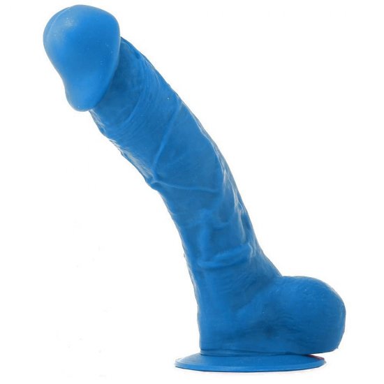 ColourSoft 8 inch Silicone Soft Dildo In Blue