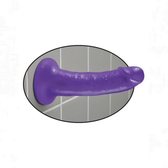Dillio 6 inch Slim Dildo with Suction Cup In Purple