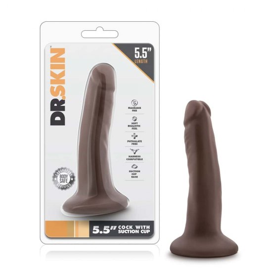 Dr. Skin 5.5 inch Cock with Suction Cup In Chocolate
