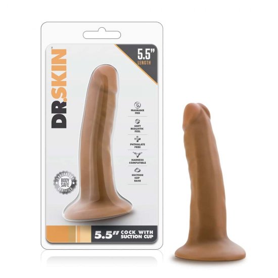 Dr. Skin 5.5 inch Cock with Suction Cup In Mocha