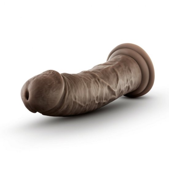 Dr Skin Glide 8" Self Lubricating Dildo with Suction Cup Brown