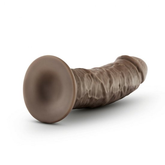 Dr Skin Glide 8" Self Lubricating Dildo with Suction Cup Brown