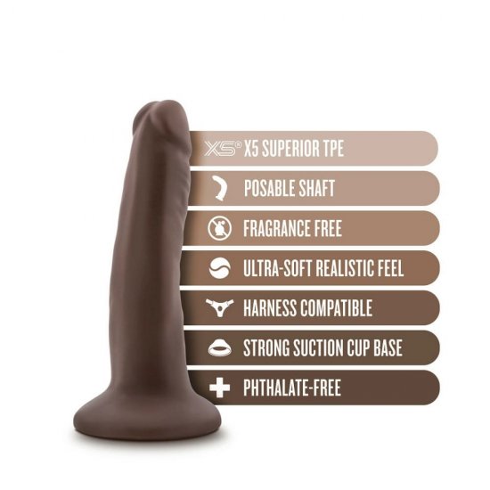 Dr. Skin Plus 5 inch Posable Dildo In Chocolate