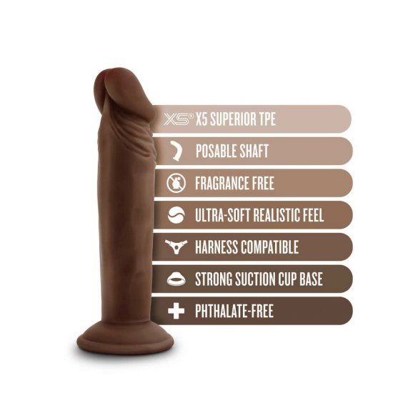 Dr. Skin Plus 6 inch Posable Dildo In Chocolate