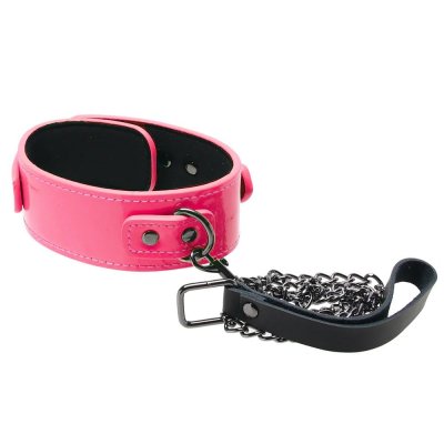 Electra Play Things Collar & Leash Set In Neon Pink