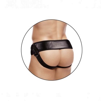 Erection Assistant 8 inch Adjustable Hollow Strap-On In Black