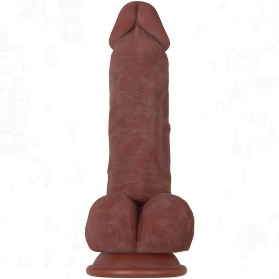 Evolved Real Supple Poseable Girthy 8.5 inch Dildo In Brown