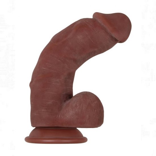 Evolved Real Supple Poseable Girthy 8.5 inch Dildo In Brown