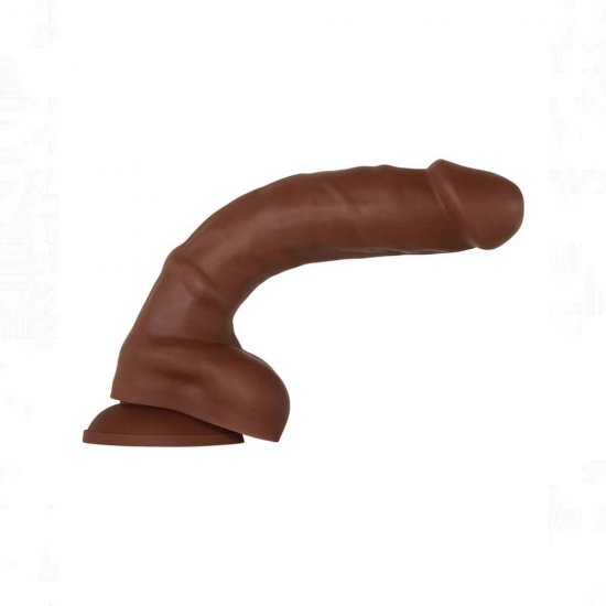 Evolved Real Supple Silicone Poseable 8.25 inch Dildo In Brown