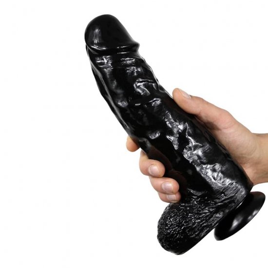 Falcon BBC 10" Big Black Cock Phat Boy with Suction Cup In Black