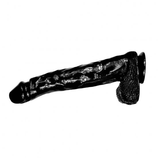 Falcon BBC 13" Big Black Cock Ice Pick with Suction Cup In Black