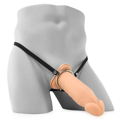 Fantasy X-tensions 8" Silicone Hollow Strap-On Extension - Flesh