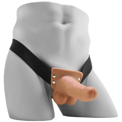 Fetish Fantasy Series 6" Rechargeable Hollow Strap-on In Tan