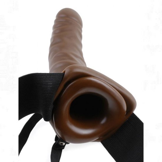 Fetish Fantasy Series 8 inch Hollow Strap-On In Brown
